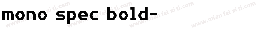 mono spec bold字体转换